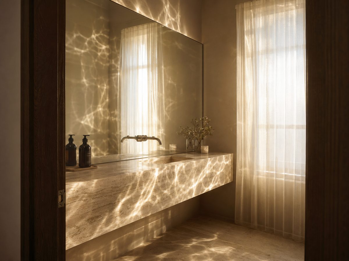 Shot 08 — Stillness · Powder Room