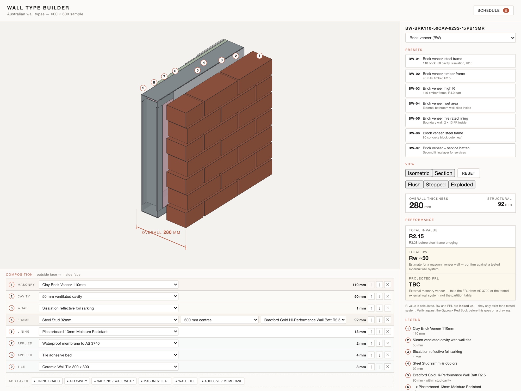 Wall Type Builder